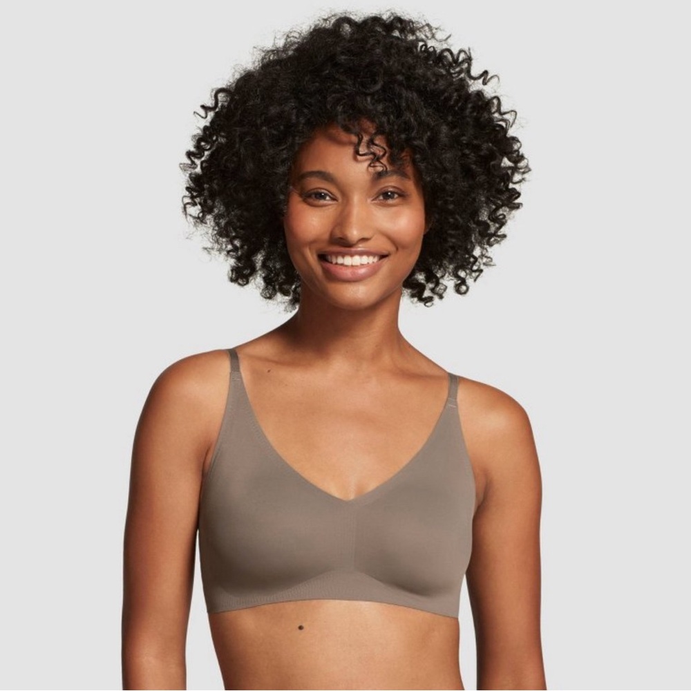 True & Co. True Everybody Women's Adjustable Strap Triangle Bra - Gray M
